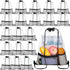 20 Pack Clear Drawstring Bags Bulk Stadium Approved Backpack for Sport Events Concerts Travel Beach -