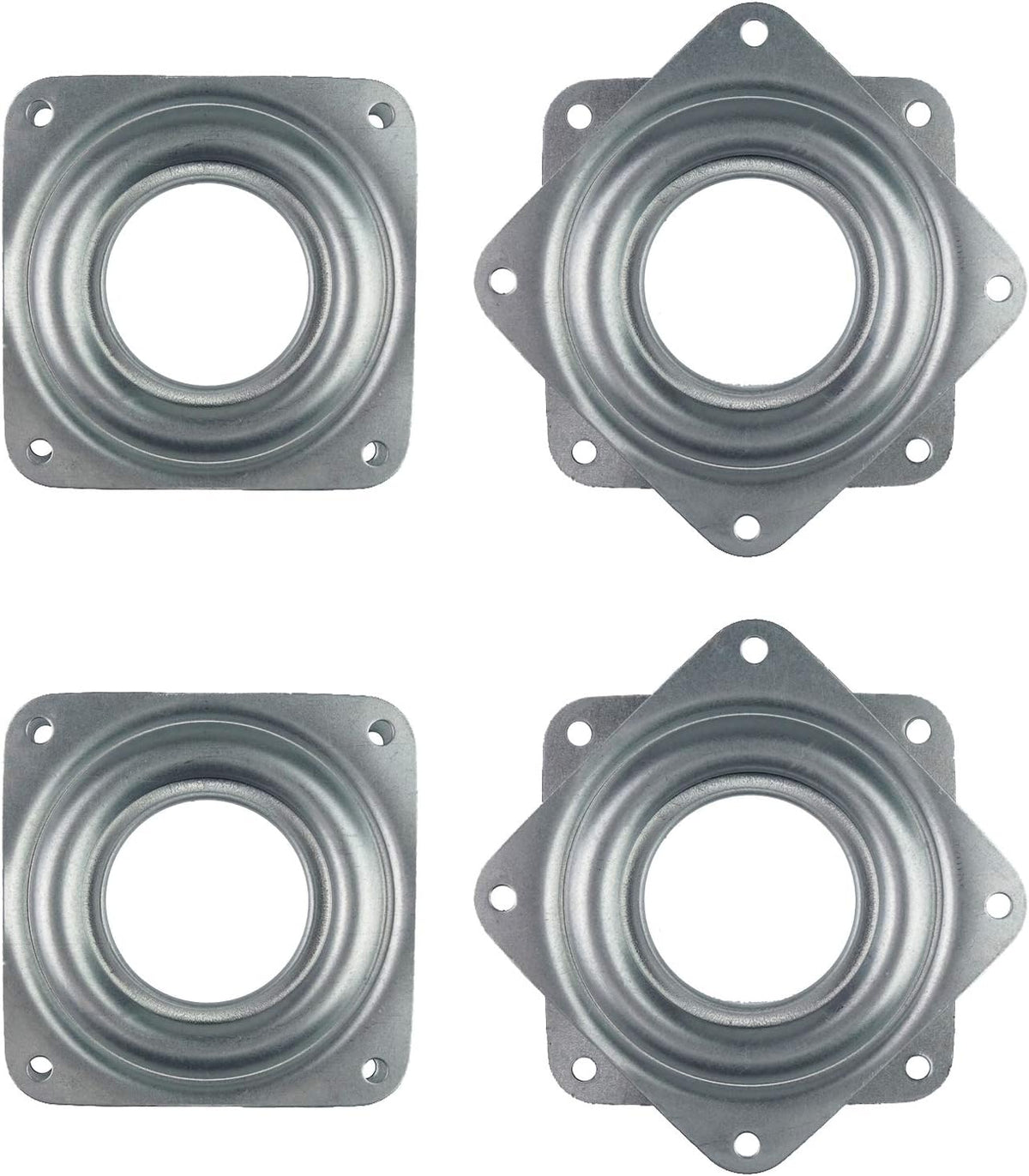 4 Pack 2.8 Inches Lazy Susan Turntable, 5/16 InchesThick & 100 LB Capacity,Silver 
