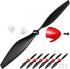 6 Sets Spare Rc Plane Propellers Airplane Carbon Fiber Nose Cone Compatible with Tr-p51 4 Channel Remote Control Propeller Savers and Adapter -