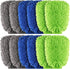 12 Pcs Car Wash Mitts - Chenille Microfiber Scratch Free Ultra Absorbent Sponge Cloths for Cars, Trucks and Boats Regular Size, 7.5&
