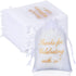 100 Pcs Sheer Organza Bags Wedding Favor Mesh Drawstring Thank You Gift Bag for Guests Candy Favors, Bridal Shower, Anniversary, Birthday(4 x 6 Inch,White) White 1 Count (Pack of 100)