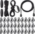 30 Sets Replacement Necklace Cords with Breakaway Clasps DIY Nylon Lanyard Cord and Plastic Clasp Buckle Safety for Pendant(Black) Black -