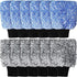 12 Pcs Microfiber Car Wash Mitts, Scratch Free Ultra Absorbent Sponge Glove Cleaner Mitts for Wheel Trucks Home Cleaning (Black and White,Blue White) -