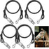 4 Pack Bungee Cross Ties Set Horse Trailer Tie Straps Bulk Cords with Snaps for Accessories, 36 Inch Long (Black) Black -