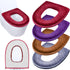 4 Pcs Toilet Seat Covers Pads for Bathroom Comfortable Cushion Cover Soft Thicker Warmer Washable Pad with Zipper Home Reusable(Modern,Gray, Violet, Red, Brown) Gray, Brown Modern