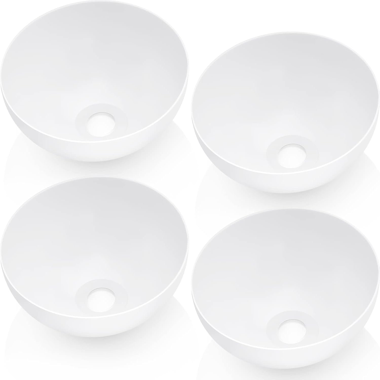 4 Packs Floor Lamp Shade 10 Inch Plastic Bowl Replacement White Lamps Shades Cover for Living Room Bedroom Upright -