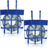 2 Pcs Classic Box Fan Holder for Horse Stall Adjustable Equine Bag Hanging Stable Supplies Metal Hook Accessories, Blue -