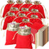40 Pieces Christmas Velvet Jewelry Bags with Drawstrings Mini Pouches Golden Soft Velour Packaging for Candy Present Wedding(4.7 x 5.9 Inch,Red Golden) -