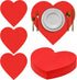 100 Pcs Red Heart Placemats Disposable Paper Table Decorations Indoor Shape for Valentine Mother&