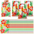 50 Pcs Hawaii Party Favor Bags Cute Cartoon Palm Leaves Snack Pouch 9.8 x 6.7 inch Hawaiian Themed Candy Treat Plastic Bag with Handle for Summer Tropical Aloha Birthday Theme Supplies -