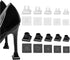 10 Pairs High Heel Protectors 5 Sizes Repair Caps Covers & Stoppers Cover Replacement Tip for Outdoor Weddings/Stop Sinking at Grass/Gravel/Bricks and Cracks Black,clear -