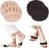 Reusable Honeycomb Fabric Forefoot Pads Soft Ball of Foot Cushions Metatarsal for Women Men Prevention Pain Relief (Black,Beige) Black,beige -