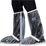 Waterproof Rain Shoe Covers Men Reusable Foldable Snow Boot with Reflector Non Slip Protector for Raining Day,Cycling,Gardening,Fishing,Hiking, Farming Transparent X-Large