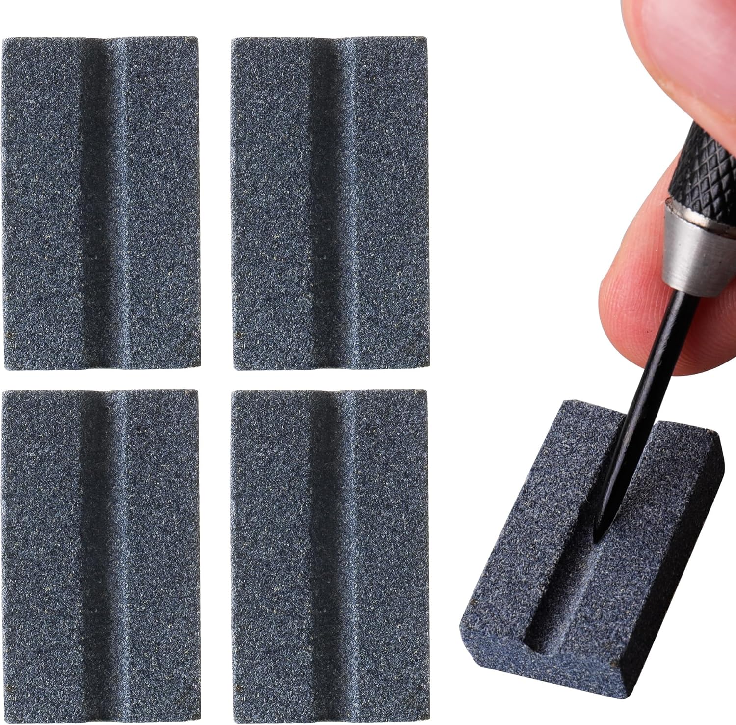 Darts V-Sharp Sharpening Stone,Dart Sharpener,Easy polishing and deburring, Long-Lasting Sharpness,Dart Accessories (4 Pack) -