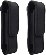 2 Pcs Flashlight Holster Pouch Holder Flash Light Belt Carry Case for 5"-7" Tactical with Stretch Capability 