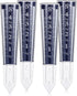 4 Pcs 5 Inch Capacity Rain Gauge Outdoor Easy to Read Acrylic Gauges Measure and Monitor Precipitation Magnifying Scale Numbers for Garden Yard Field Lawn (Blue) Blue -