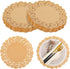 600 Pcs Round Kraft Paper Doilies, 12 Inch Disposable Lace Placemats, Rustic Scallop Doily Table Pads for Wedding, Birthday Party, Food, Cakes, Oil-Proof, Reusable Tableware Decor(Brown) Brown -