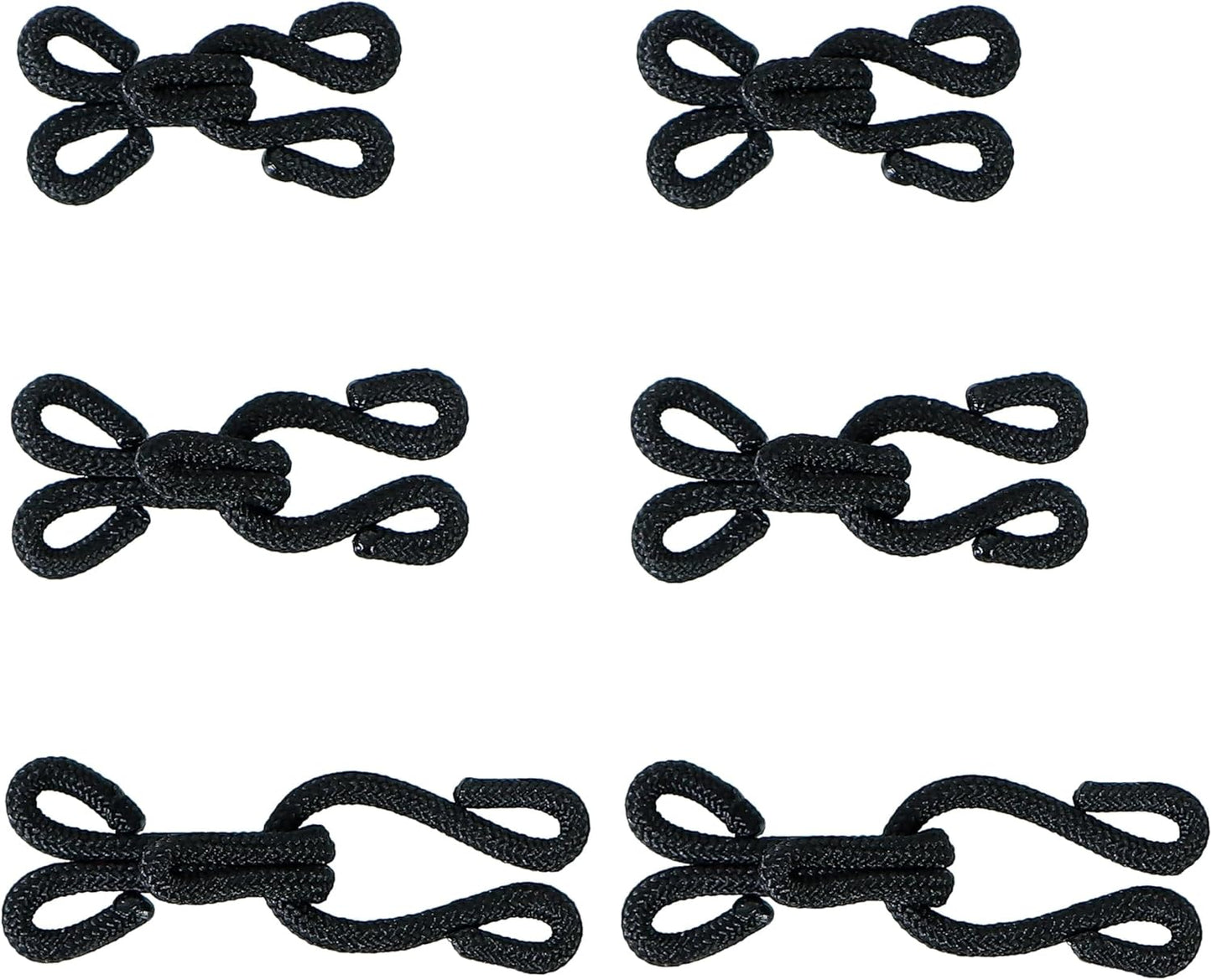 30 Pcs Sewing Hook and Eye Closure Fur Hooks Eyes for Crafts Clothing Locks Bras Coats DIY Craft Projects Pet (Black) BLACK 