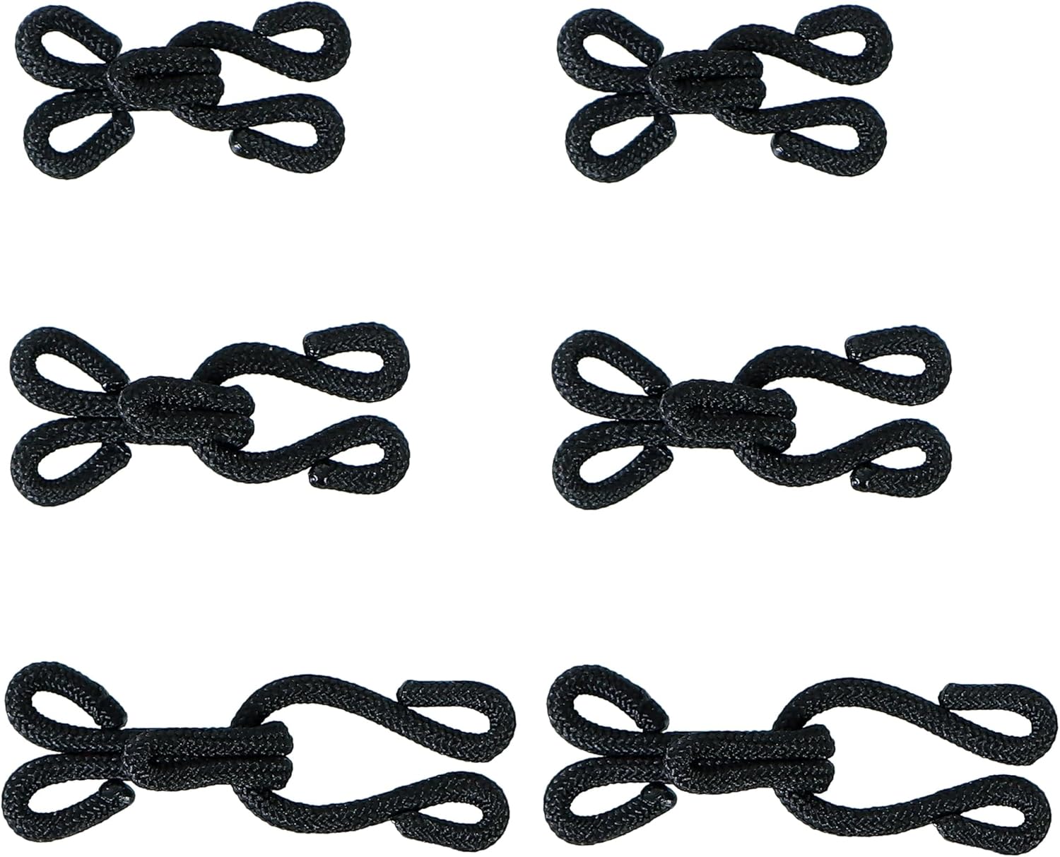 30 Pcs Sewing Hook and Eye Closure Fur Hooks Eyes for Crafts Clothing Locks Bras Coats DIY Craft Projects Pet (Black) BLACK 