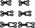 30 Pcs Sewing Hook and Eye Closure Fur Hooks Eyes for Crafts Clothing Locks Bras Coats DIY Craft Projects Pet (Black) BLACK 