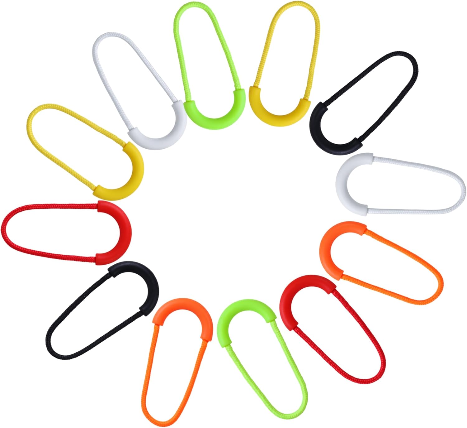 Zipper Pulls Heavy Duty Tags Nylon U Shape Cord Replacements for Clothes Luggage Backpacks Handbags Jackets Wallets Suitcases 30Pcs 