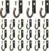 40 Pieces Key Hooks Jewelry Small Hook Wall Mounted Single for Hanging Clothes Hat Kitchen Bathroom Towel Farmhouse Retro Craft Projects Bronze 