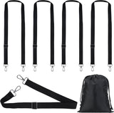 Horse Blanket Leg Straps, Elastic Belly Replacement Straps with Metal Double Swivel Snaps, 4 Pieces, Adjustable Length from 25.5" to 51" 