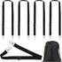 Horse Blanket Leg Straps, Elastic Belly Replacement Straps with Metal Double Swivel Snaps, 4 Pieces, Adjustable Length from 25.5" to 51" 