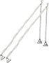 Elegant Pearl Alloy Chain Bra Shoulder Straps Removable Fashion Strap Replacements Non-Slip Spiral 