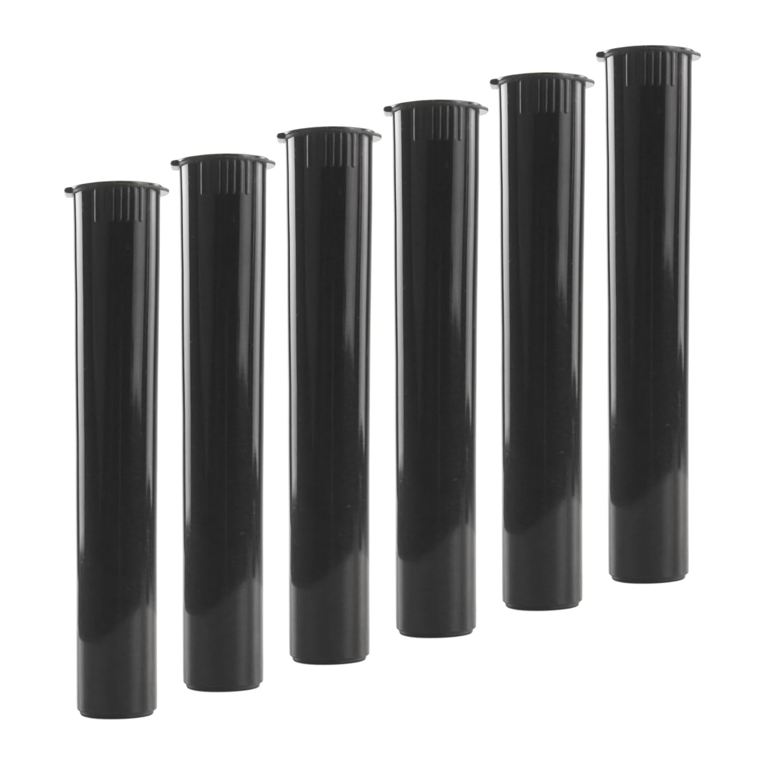116mm 6pcs Waterproof Cigarette Storage Tubes Squeeze Bottles with Caps Airtight Sealing Plastic Container Protect Pre-Roll Cigarettes Cigarillos (Black) 