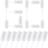 60 pcs Round Shape Clear Push-Up Cake Pop Shooter (Push Up Pops) Plastic Containers with Lids, Base & Stick 