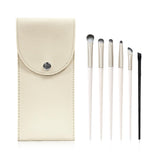 6Pcs Eye Makeup Brush Set, Soft Hairs Eyeshadow Kit, Professional Eyes for Concealer Eyebrows Eyeliner Highlighter with Snap-On Case, Beginner Friendly 