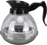 Coffee Decanter Pot, 1.2QT Universal Pot Commercial Maker Replacement with Black Handle for Machine Stove Reusable 