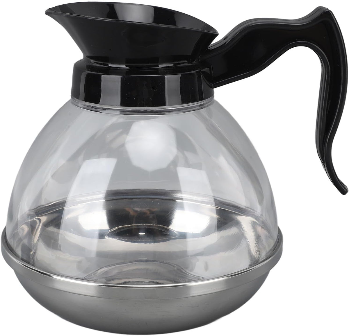 Coffee Decanter Pot, 1.2QT Universal Pot Commercial Maker Replacement with Black Handle for Machine Stove Reusable 