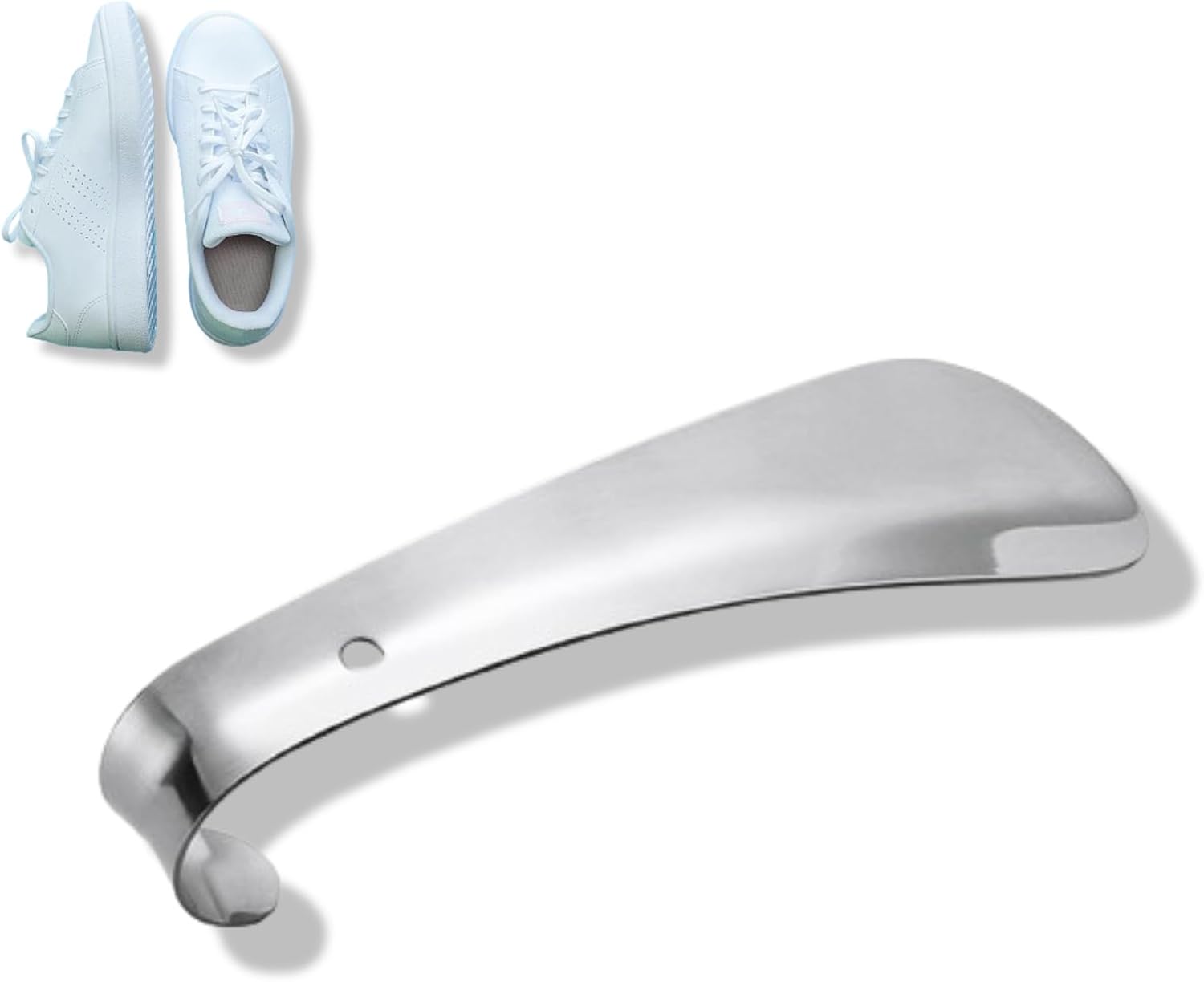 Metal Shoe Horn, Travel Horn Stainless Steel Helper Stick Portable Horns Spoon for Women 