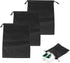 Nylon Drawstring Shoe Bag, 3PCS Bags for Travelling Dustproof Waterproof Travel Bag Underwear Shoes Pants Storage(Black) 