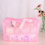 Clear Cosmetics Bag, PVC Zippered Toiletry Carry Pouch Waterproof Makeup Bag Travel Bags Organizer Case for Vacation(pink) 