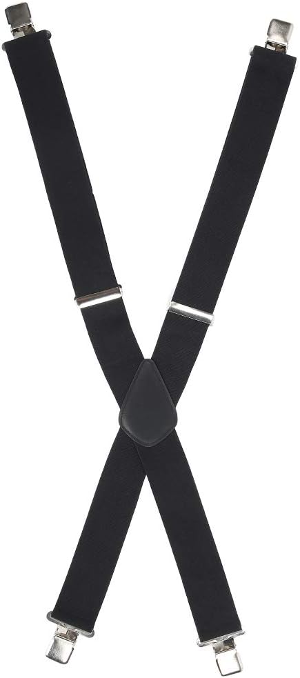 Mens Suspenders, 2 Inches Wide X Back Adjustable Suspenders with Heavy Duty Clips Men's Strip Sling Decor 