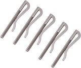 5pcs 75mm Spring Metal Money Clip, Wallet Clamp Organizers For Bifold Purse Nickel Color 