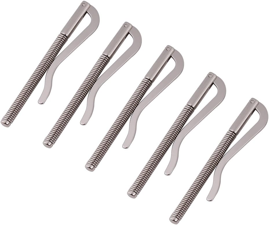 5pcs 75mm Spring Metal Money Clip, Wallet Clamp Organizers For Bifold Purse Nickel Color 