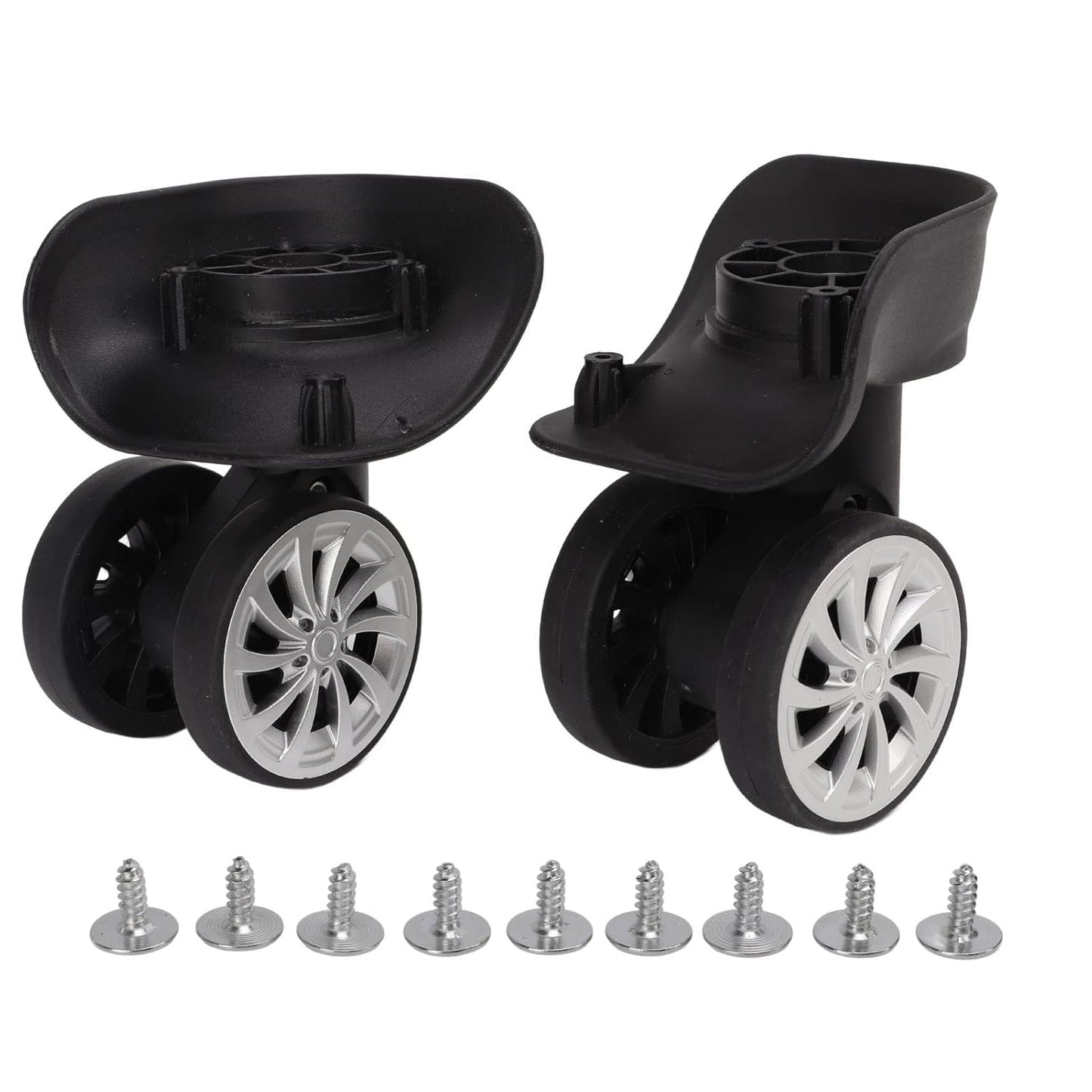 Heavy Duty Plate Casters, 2 Inch Caster Wheels Luggage Replacement Suitcase Repair Wheel for Trolley Case 