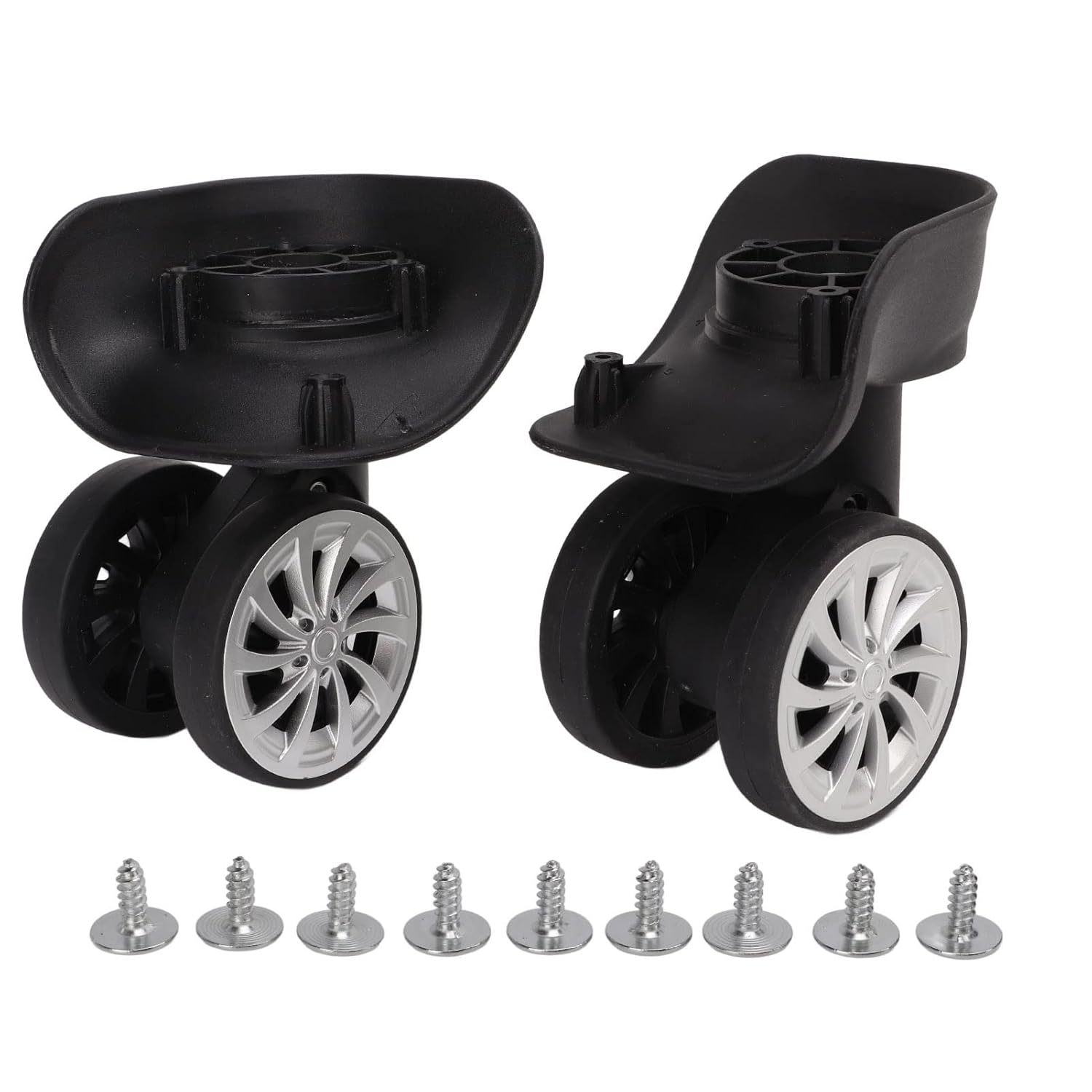 Heavy Duty Plate Casters, 2 Inch Caster Wheels Luggage Replacement Suitcase Repair Wheel for Trolley Case 