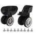 Heavy Duty Plate Casters, 2 Inch Caster Wheels Luggage Replacement Suitcase Repair Wheel for Trolley Case 