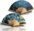 Foldable Hand Fan, 2PCS Held Silk Folding Fan Chinese Handheld with Frames Decorative Starry Night Pattern for Dancing Cosplay Wedding Party Props Decoration 