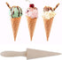 Ice Cream Cone Mold, Reusable Wooden Horn Mold 9.1in Waffle Roller Pizzelle for Kitchen Cooking and Baking 