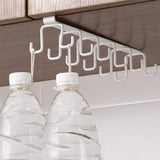 Mug Hooks Under Cabinet, Coffee Cup Cabinet No Drilling Hanger Hanging Cups Organizer for Kitchen Utensil Storage 