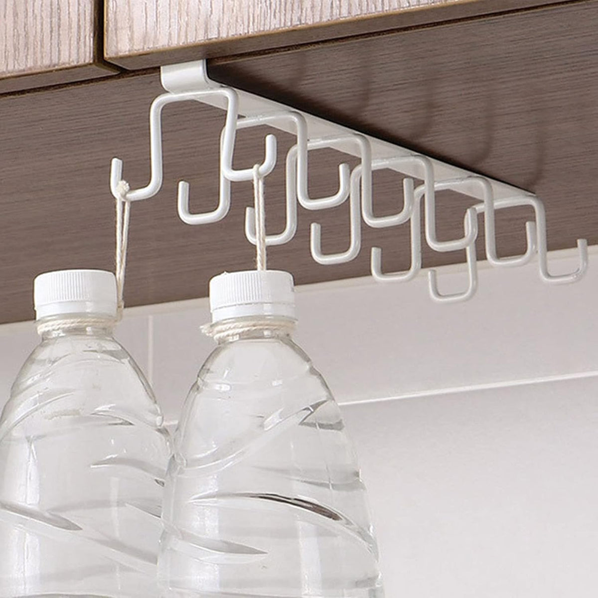 Mug Hooks Under Cabinet, Coffee Cup Cabinet No Drilling Hanger Hanging Cups Organizer for Kitchen Utensil Storage 