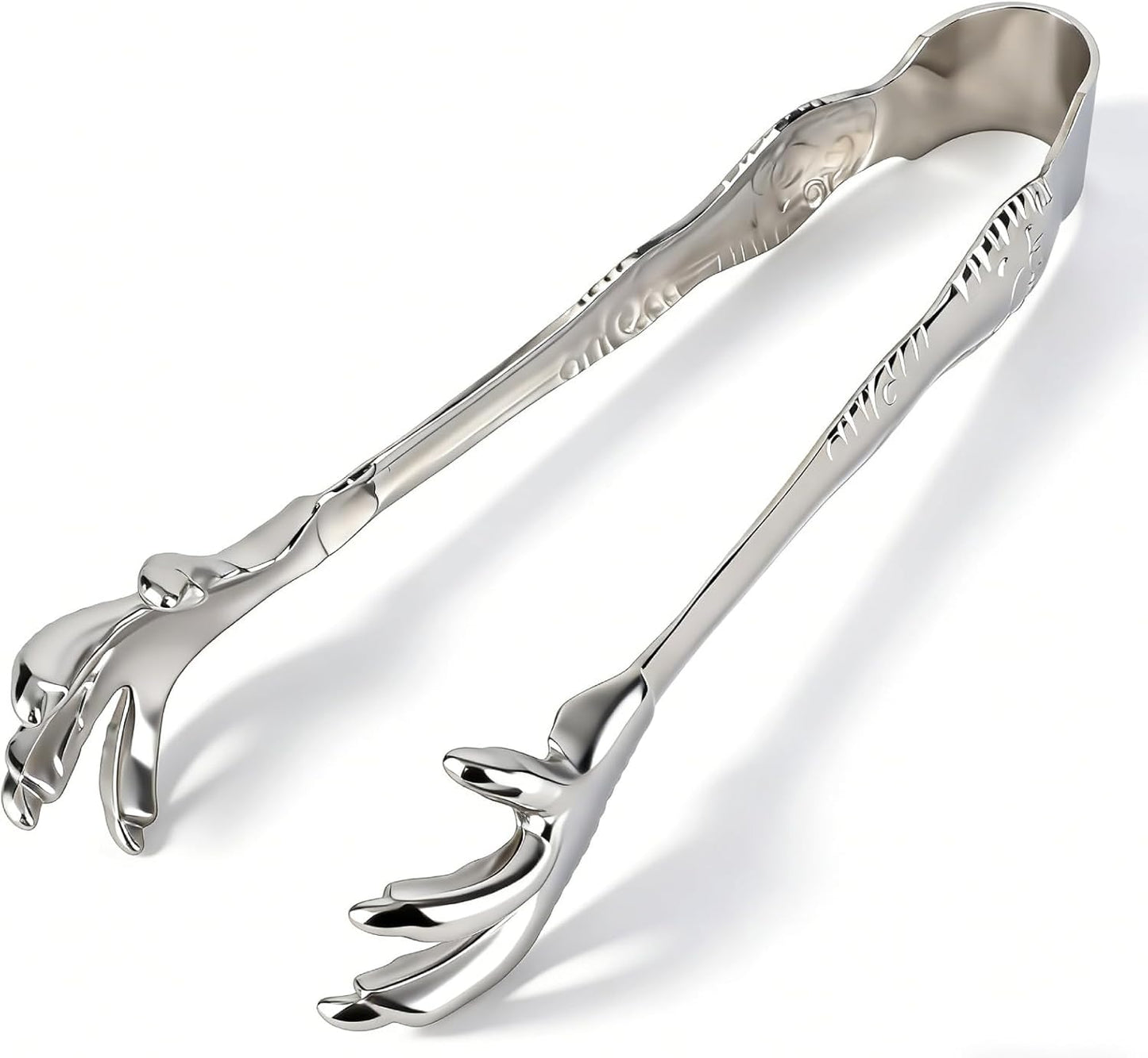 Stainless Steel Claw-Style Ice Tongs, Bar Hockey Special Eagle Claw Shape Tongs Serving Chicken Feet 