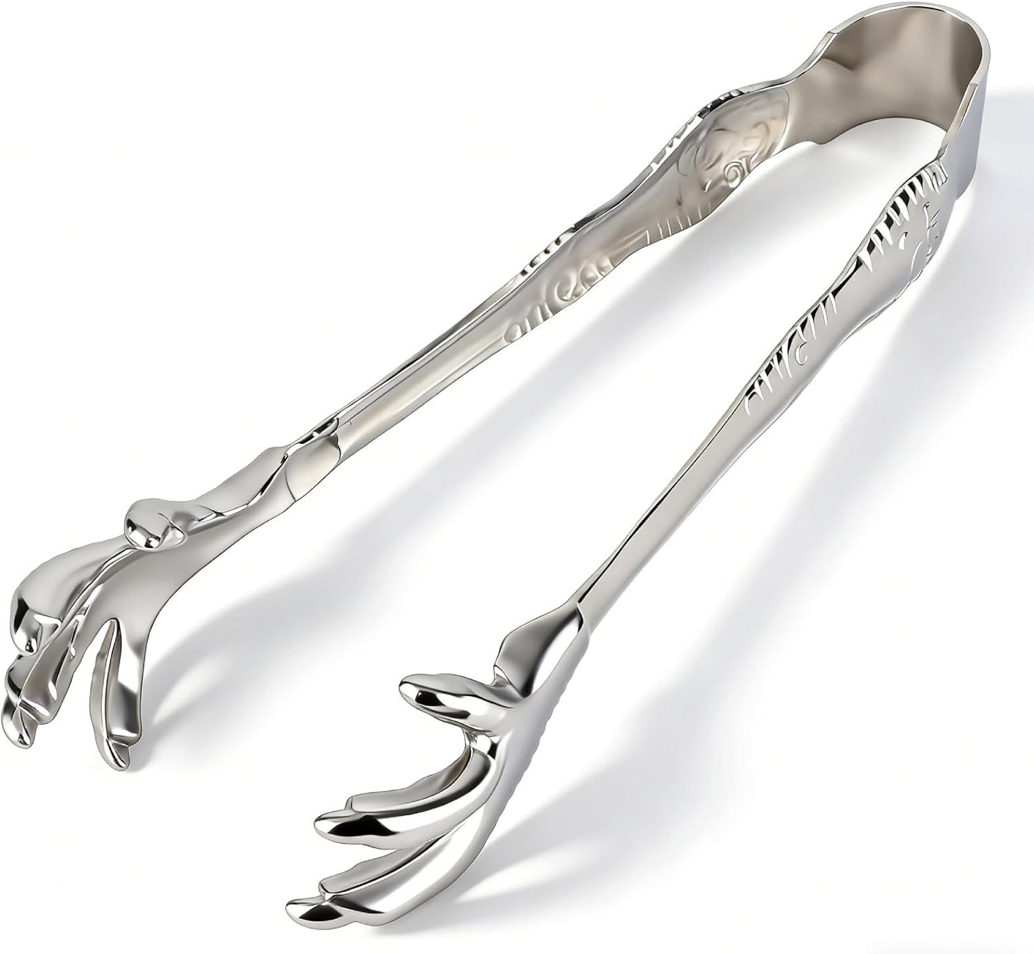 Stainless Steel Claw-Style Ice Tongs, Bar Hockey Special Eagle Claw Shape Tongs Serving Chicken Feet 