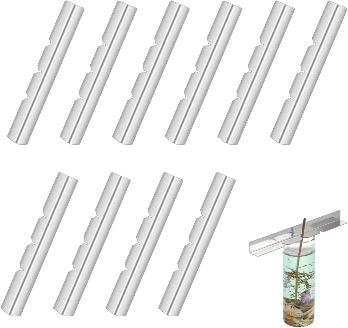 10PCS Metal Candle Wick Holder, Holders for Making Centering Tool Stainless Steel Device DIY Craft 